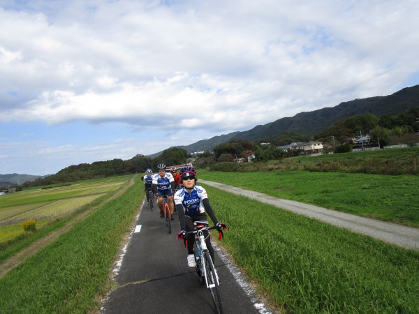 里川沿いは今日ものどかです♪